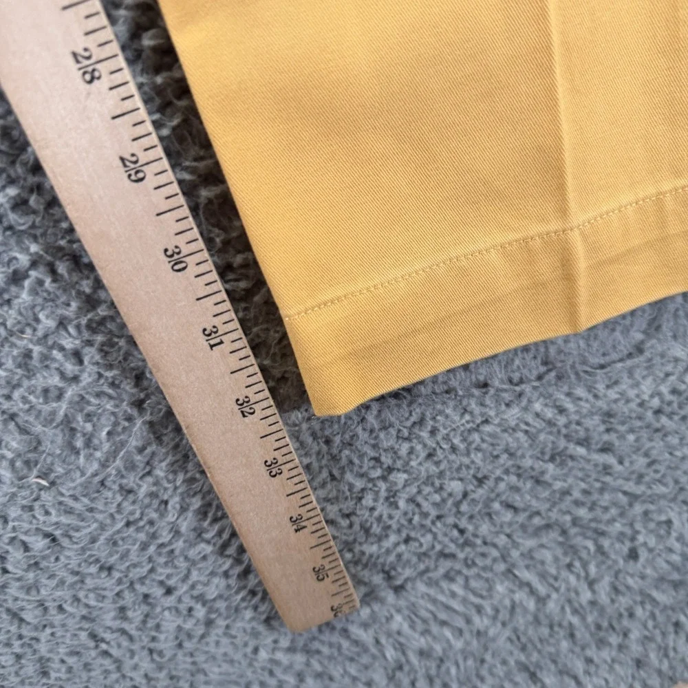 Polo Ralph Lauren Pant Mens 35x32 Yellow Cotton Chino Straight Classic Business